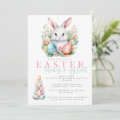 Paasbrunch en uitnodiging voor de eierjacht (Staand voorkant)