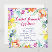 Paasbrunch en uitnodiging voor eicelampen (Voorkant / Achterkant)