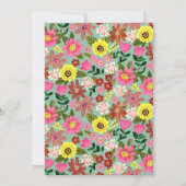 Paasbrunch floral bunny-uitnodiging kaart (Achterkant)