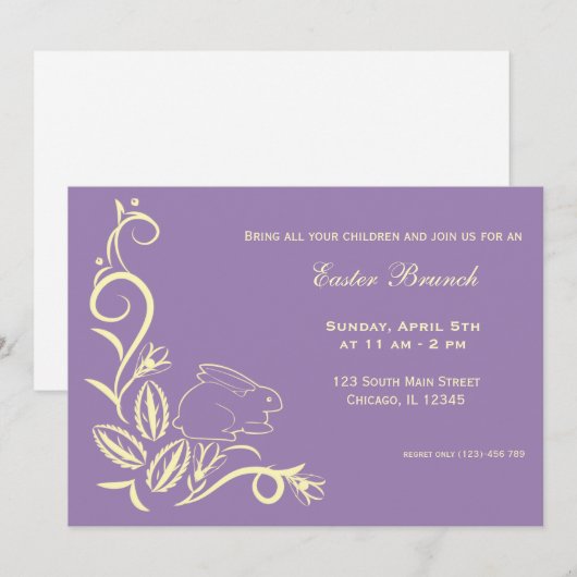 paasbrunch kaart (Voorkant / Achterkant)