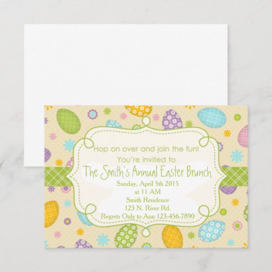 PaasBrunch Kaart (Voorkant / Achterkant)