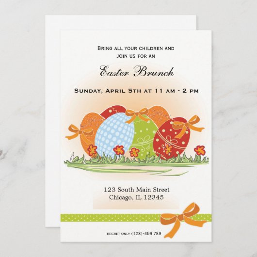 PaasBrunch Kaart (Voorkant / Achterkant)