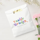Paasbrunch Kleurrijke Retro Typografie Bedankzakje (Gezegeld)