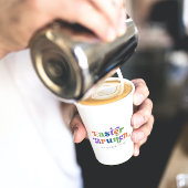 Paasbrunch Kleurrijke Retro Typografie Papieren Bekers