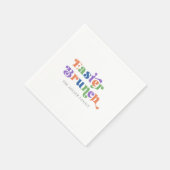 Paasbrunch Kleurrijke Retro Typografie Servet (Hoek)