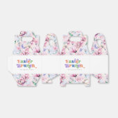 Paasbrunch Kleurrijke Typografie Bloemen Patroon Bedankdoosjes (Uitgevouwen)