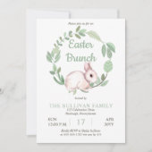 Paasbrunch Konijn Salie Bloemenkrans  Kaart (Voorkant)