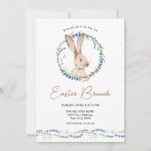 Paasbrunch met konijn kaart (Voorkant)