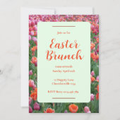  paasbrunch tulpenuitnodiging kaart (Voorkant)