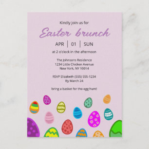 PaasBrunch Uitnodiging Briefkaart