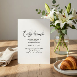 Paasbrunch uitnodiging | Moderne Elegante Lente