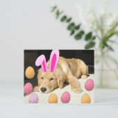 Paasbrupje voor Golden Retriever Feestdagenkaart (Staand voorkant)
