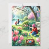 Paasbuffet en eierjacht vakantie kaart (Achterkant)