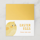 Paasbuffetchocolade-eieren met weinig kip klantenkaartje (Buitenkant ongevouwen)
