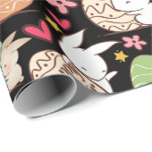 Paasbundel en eieren naadloos patroon cadeaupapier (Rol Hoek)