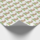 Paasbundel en eitjes in wit cadeaupapier (Hoek)