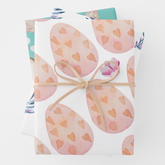 paasbundel en eitjes  inpakpapier vel (In situ)