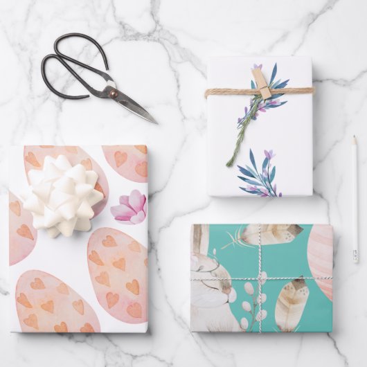 paasbundel en eitjes  inpakpapier vel (Voorkant)