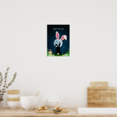Paasbundel en Full Moon Happy Pasen Poster (Keuken)