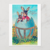  paasbundel en grote gedecorreerde eieren briefkaart (Voorkant)