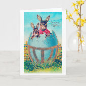  paasbundel en grote gedecorreerde eieren kaart (Gele Bloem)