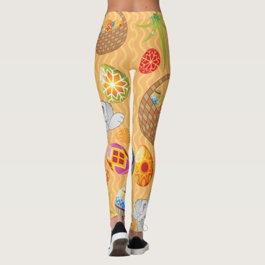paasbundel en kleurrijke eieren leggings (Achterkant)