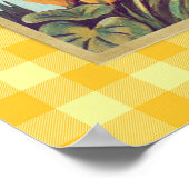  paasbundel en kuiken in buffelcontroles poster (Hoek)