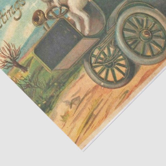  paasbundel en kuikens in autoontkoppeling tissuepapier (Detail)