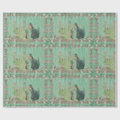 paasbundel en meisje in Roos tuin Cadeaupapier (Vlak)