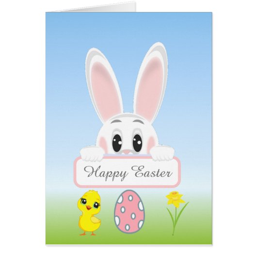 Paasbundel en paaseieren in lichtblauw (Voorkant)