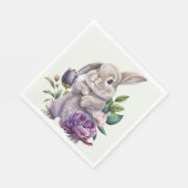 Paasbundel en pinda's bloemen servet (Hoek)