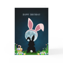 Paasbundel en volle maan Happy Birthday