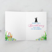 Paasbundel en volle maan Happy Birthday Kaart (Binnen)