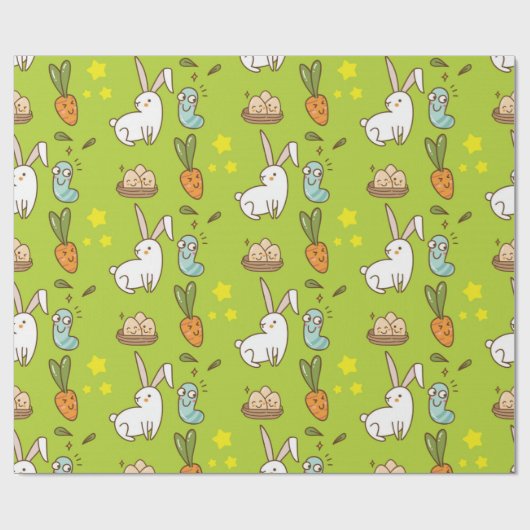 paasbundel en vriendenpatroon cadeaupapier (Vlak)