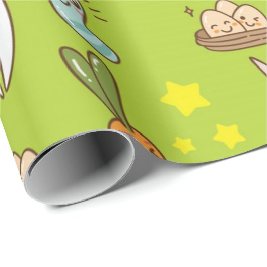 paasbundel en vriendenpatroon cadeaupapier (Rol Hoek)