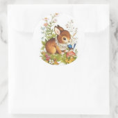  paasbundel in bloemen ronde sticker (Tas)