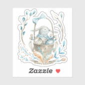 Paasbundel in een lentesbloem sticker (Vel)