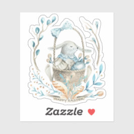 Paasbundel in een lentesbloem sticker