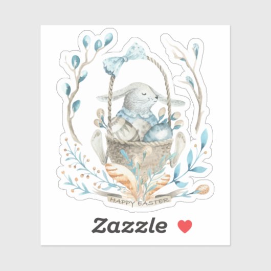 Paasbundel in een lentesbloem sticker (Vel)