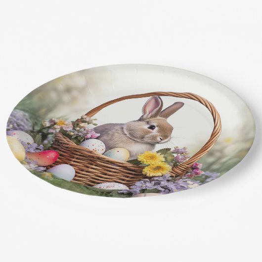 paasbundel in een mandje papieren bordje (Gekanteld)