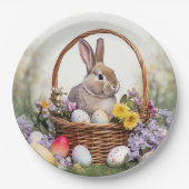 paasbundel in een mandje papieren bordje (Voorkant)