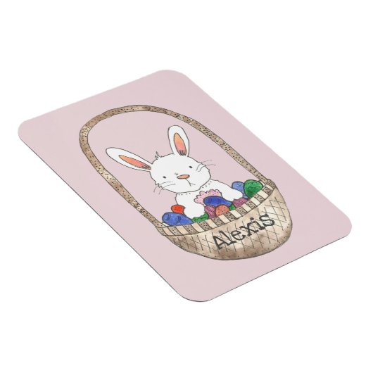 Paasbundel in eiermandje voegt Jouw naam toe Magneet (Rechterzijde)