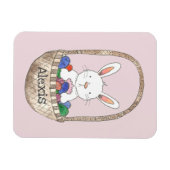 Paasbundel in eiermandje voegt Jouw naam toe Magneet (Horizontaal)