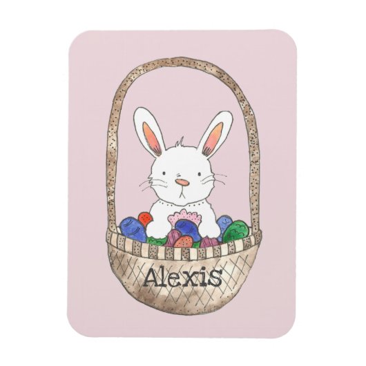 Paasbundel in eiermandje voegt Jouw naam toe Magneet (Verticaal)