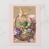 paasbundel in mandje met overvallen briefkaart (Voorkant)