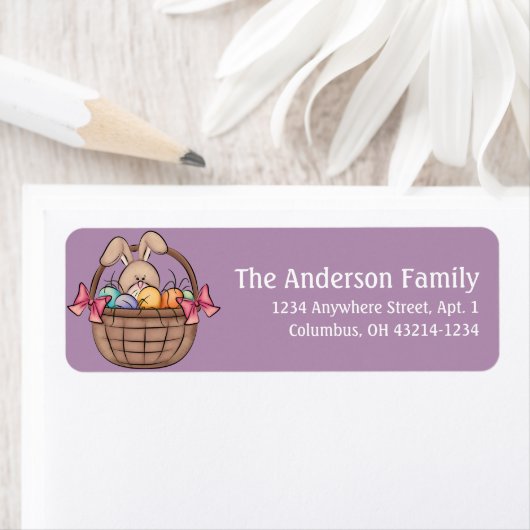 Paasbundel in paasmandje Adresetiketten Etiket (Insitu)