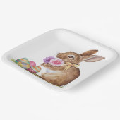 paasbundel met eieren en bloemen papieren bordje (Gebogen)