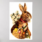 paasbundel met eieren en bloemen poster (Voorkant)