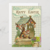  paasbundel met eieren feestdagenkaart (Voorkant / Achterkant)