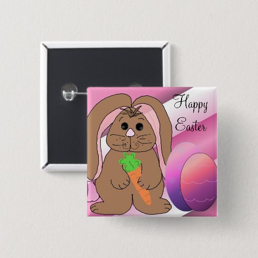 paasbundel met eieren vierkante button 5,1 cm (Voorkant /achterkant)